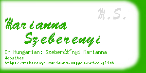 marianna szeberenyi business card